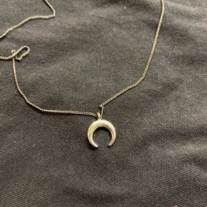silver moon necklace